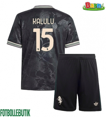 Juventus Pierre Kalulu #15 Tredjeställ Barn 2025-26 Kortärmad (+ Korta byxor)